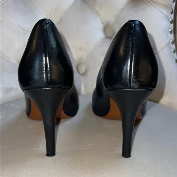 Cole Haan Black Peep-Toe Heels - Picture 5 of 10
